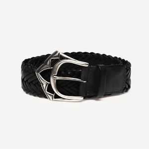 Ba&sh Barbara Braided Leather Italian Belt Sz 80